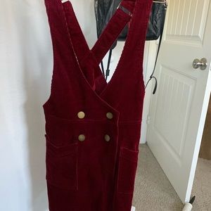 Red Free People Overall Style skirt